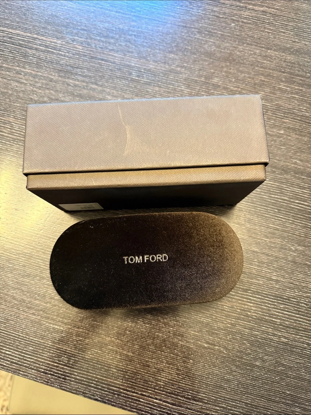 Tom Ford Brown and Gold Sunglasses Case Set